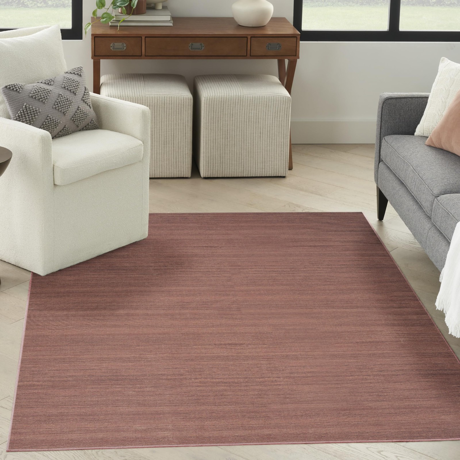 Nourison Home Washable Essentials Mocha 4′ x 6′ x (Rectangular),