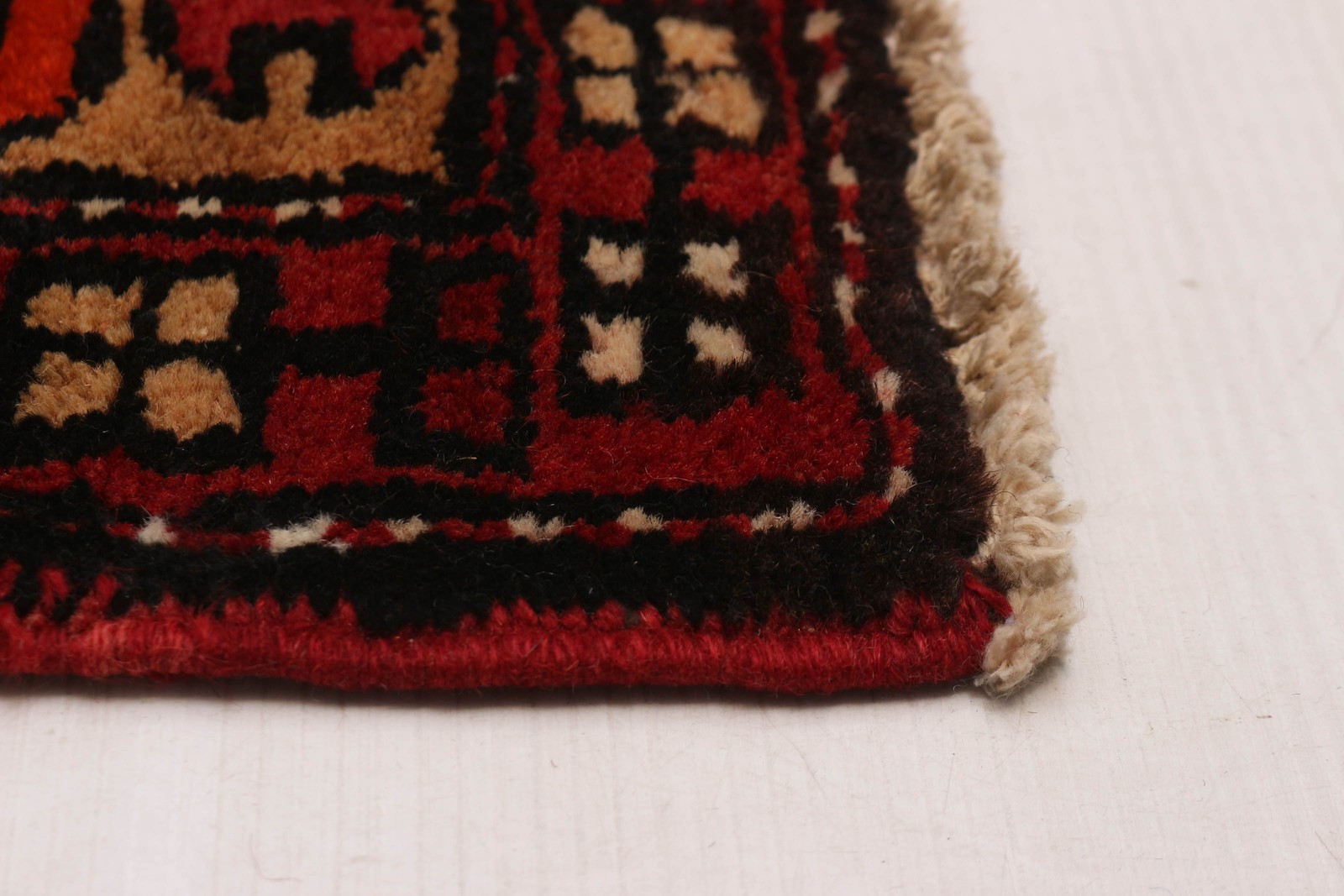 Vintage Hand-knotted Runner Rug 3’5″ x 10’11” Traditional Oriental Wool Carpet