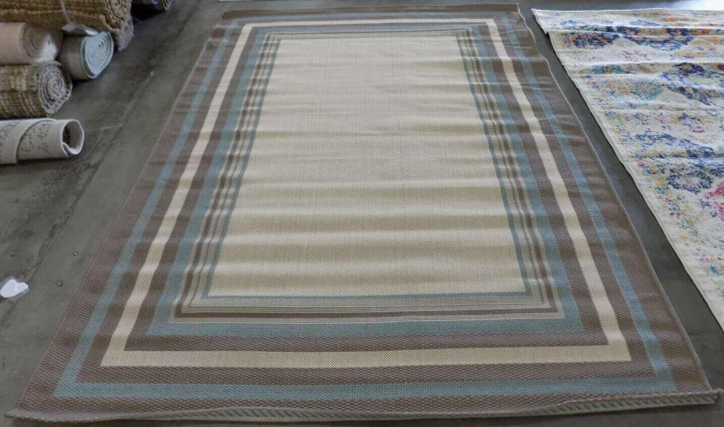 BLUE 5′-3″ X 7′-7″ Damage Binding Rug Reduced Price 1172570638 CY7896-79A18-5
