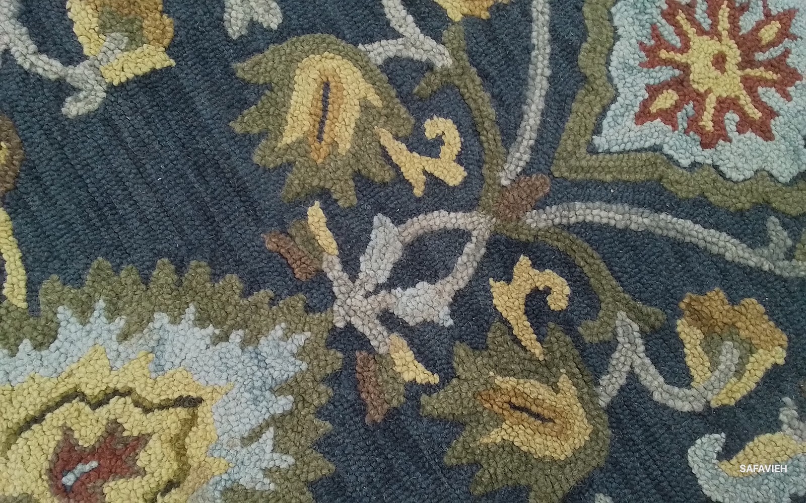 NAVY / MULTI 9′-0″ x 9′-0″ Hole in Rug, Reduced Price 1172804861 BLM402A-9R