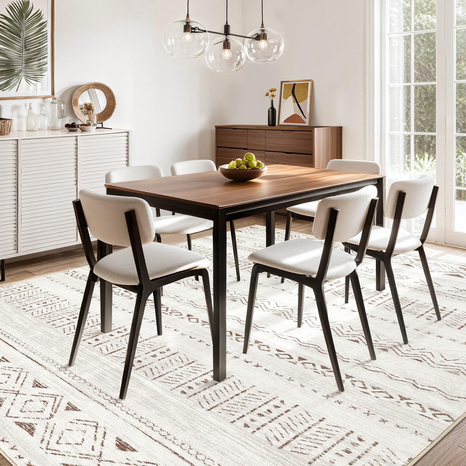 5×7 Area Rug Living Room Washable Boho Rugs with Non Slip Backing Large Soft …