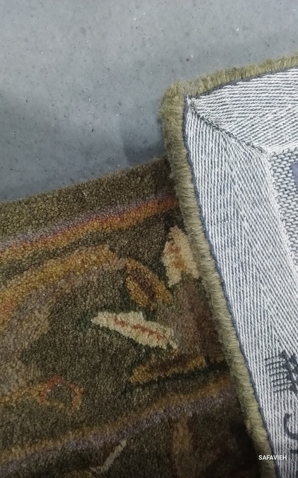OLIVE / GOLD 2′-3″ x 10′-0″ Hole in Rug, Reduced Price 1172801793 AT52A-210