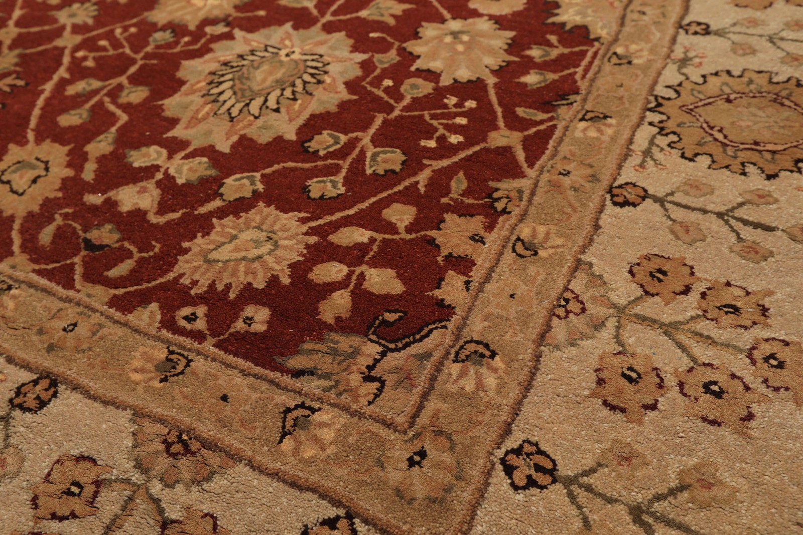 5’6”x8’6” Hand Tufted Wool & Silk Burnt Orange Traditional Plush Pile Rust Rug