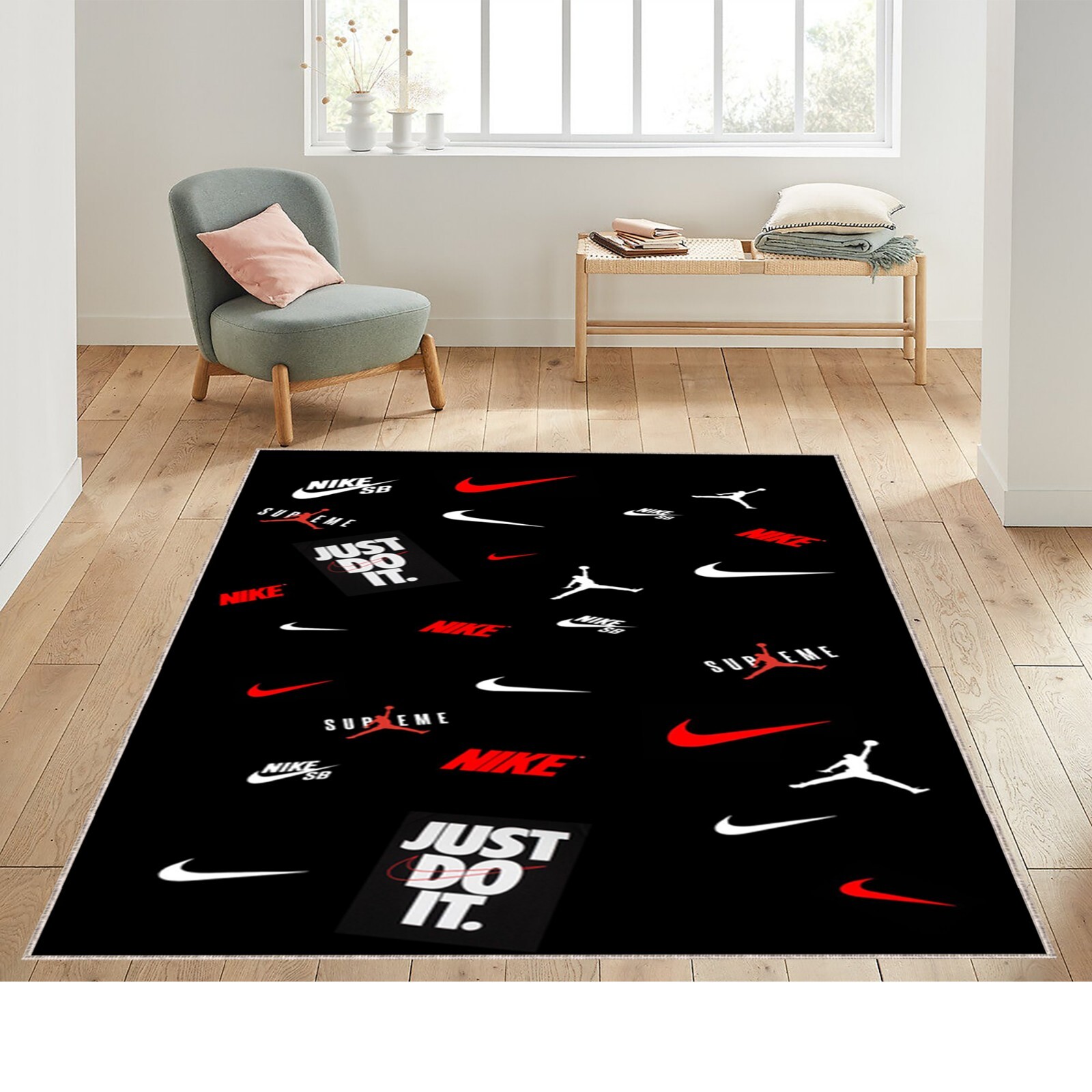 Just Do It, Hypeast Decor Rug, Cool Rug, Sneakers Shoes Rug