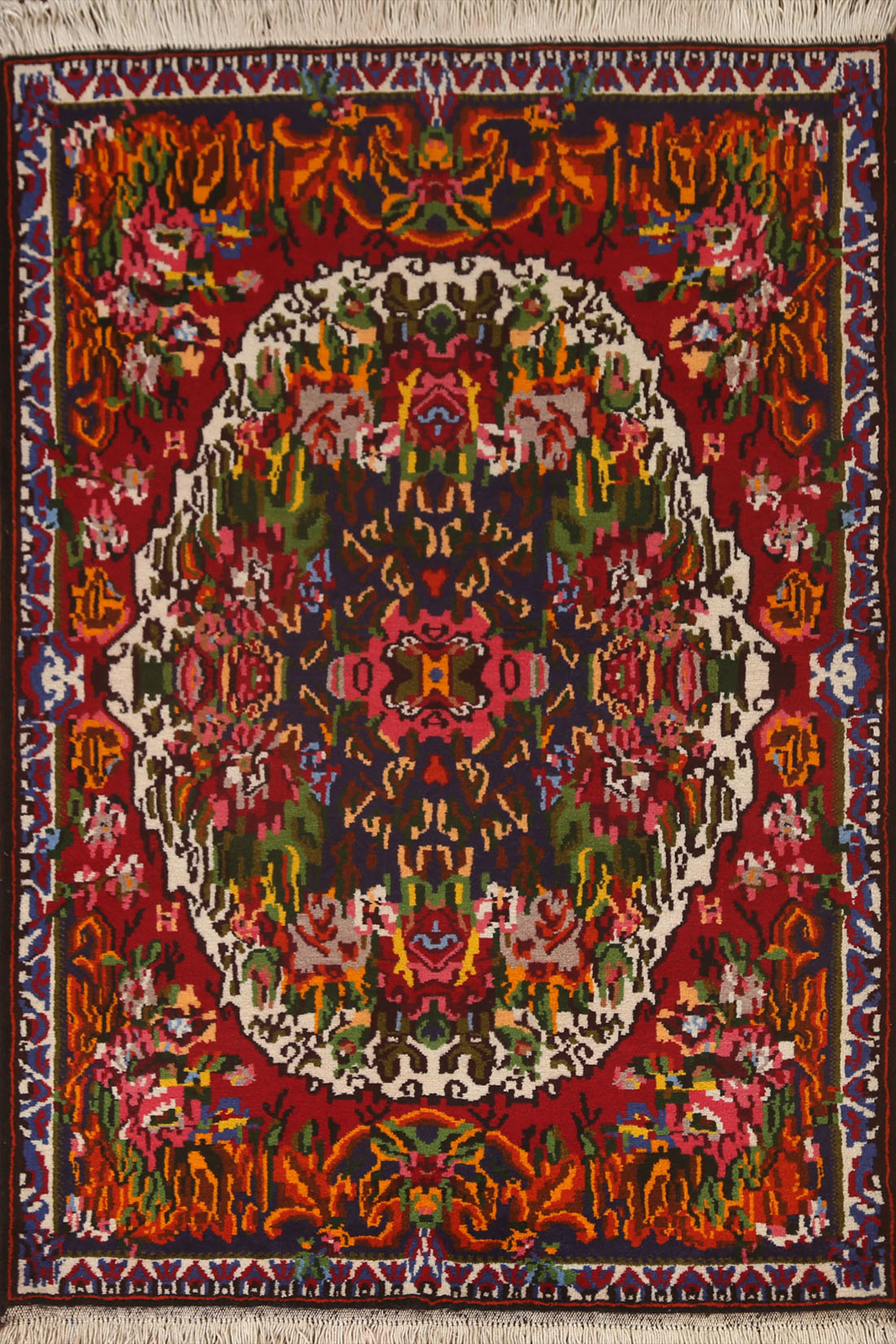 Victorian Style Traditional Floral Rug 4×5 Handmade Wool Carpet
