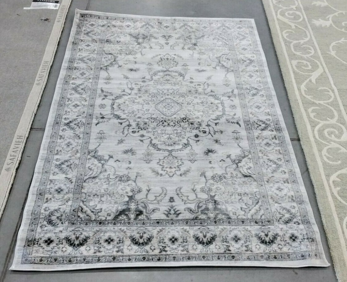 LIGHT GREY / CREAM 4′ X 6′ Back Stain Rug, Reduced Price 1172711469 ISA921G-4