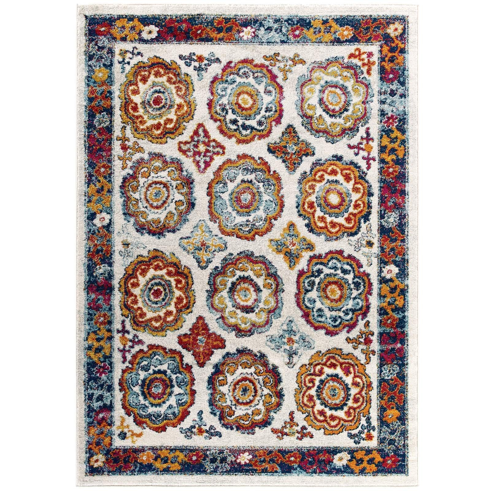 Modway R-1168A-58 Entourage Odile Transitional Distressed Vintage Floral