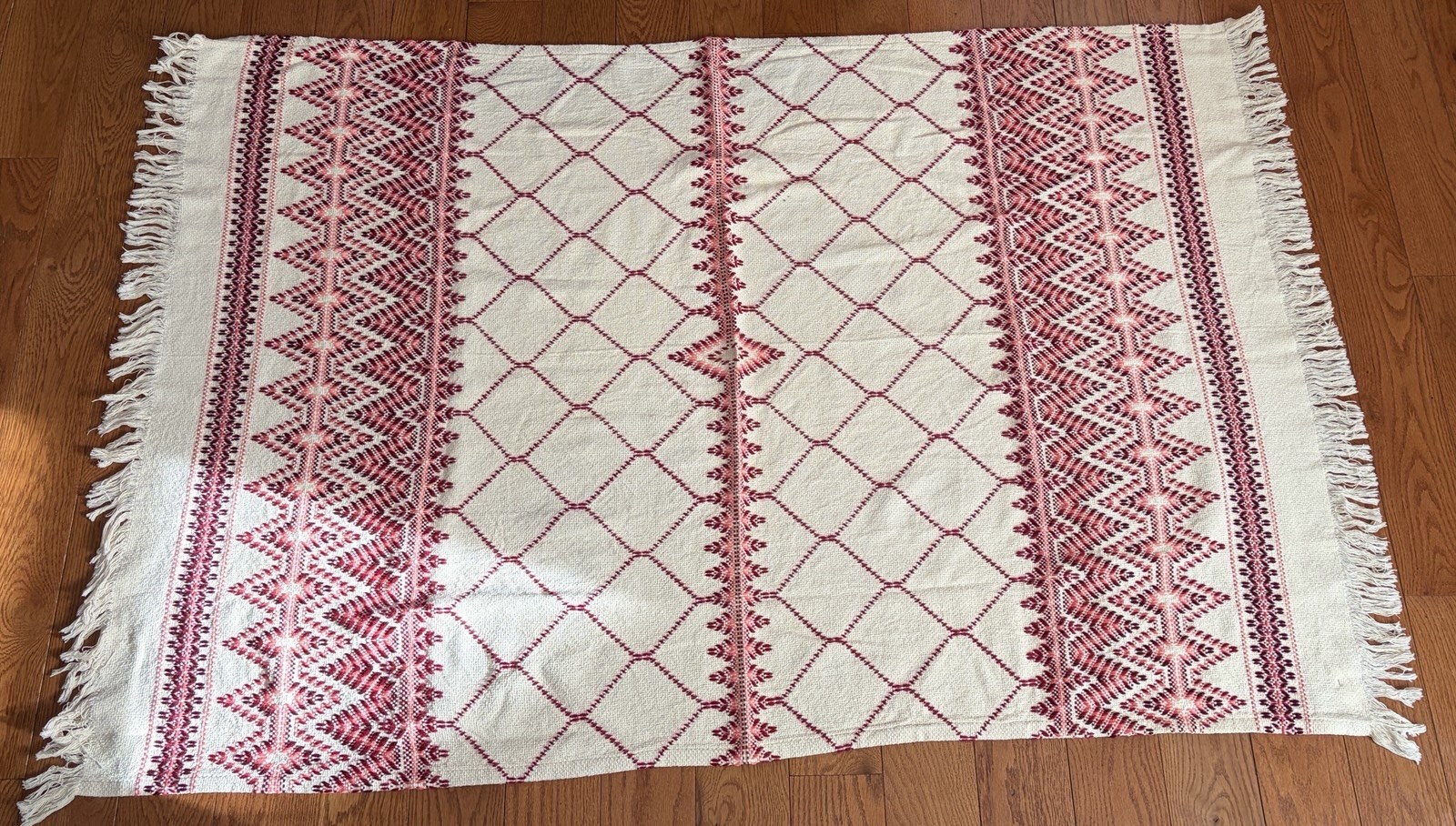 Handwoven Scandinavian Inspired Wall Hanging/Throw Signed Textile 40×60 BOHO