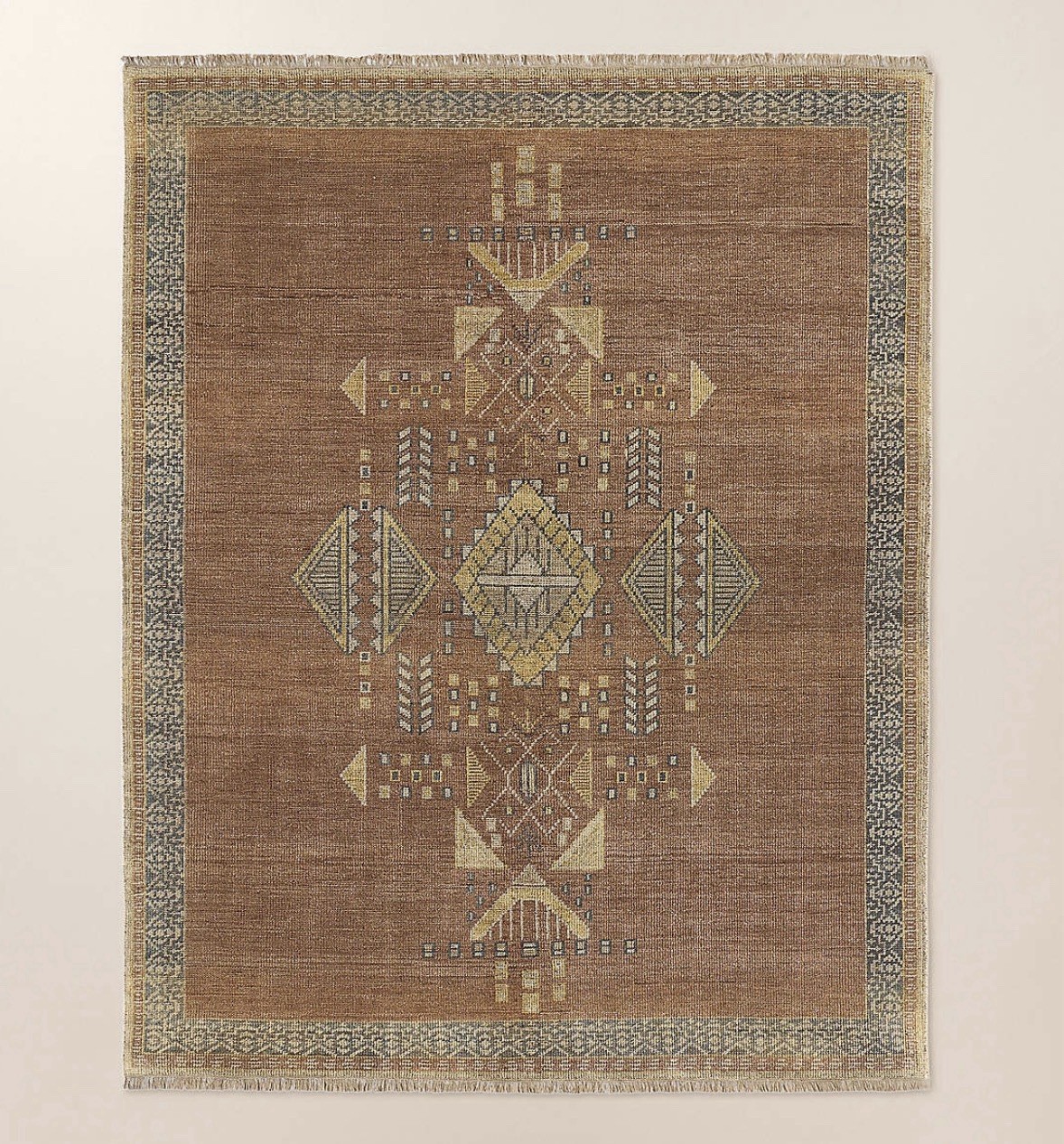 Aronne Hand-Knotted Mauve New ZealandWool Area Rug 12’X15′