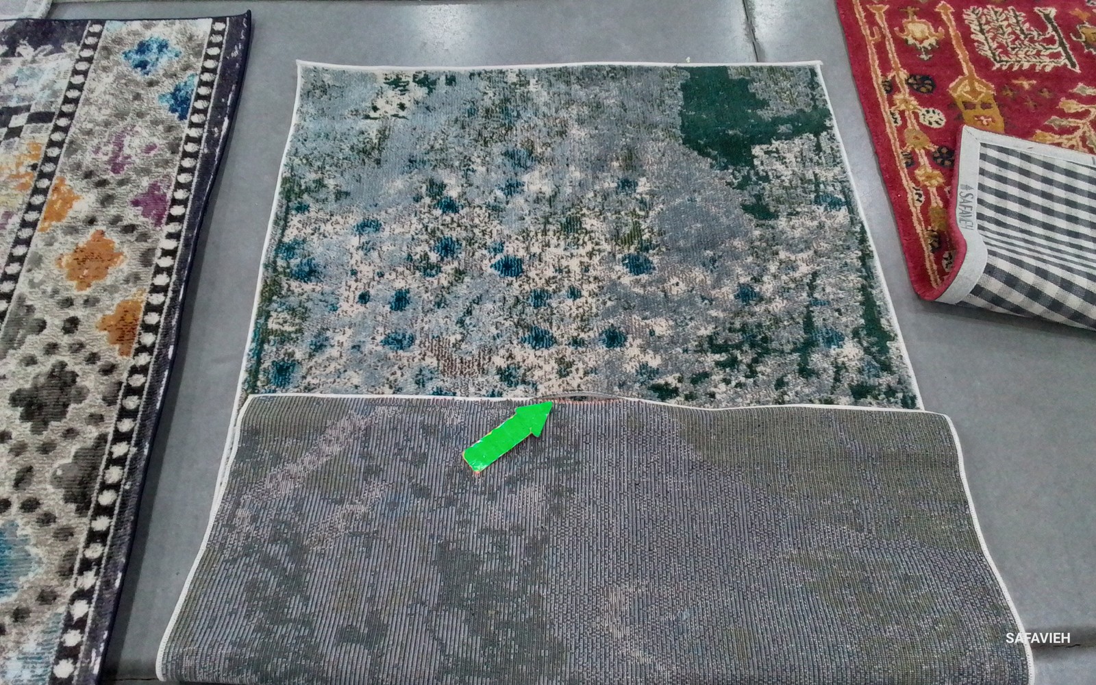 GREEN/BLUE 4′-0″ x 6′-0″ Damaged Binding Rug, Reduced Price 1172803218 MAD499X-4
