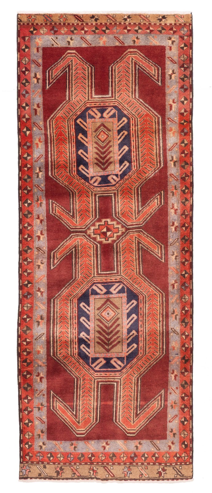 3’5″ x 9’10” Vintage Hand-knotted Runner Rug Traditional Oriental Wool Carpet