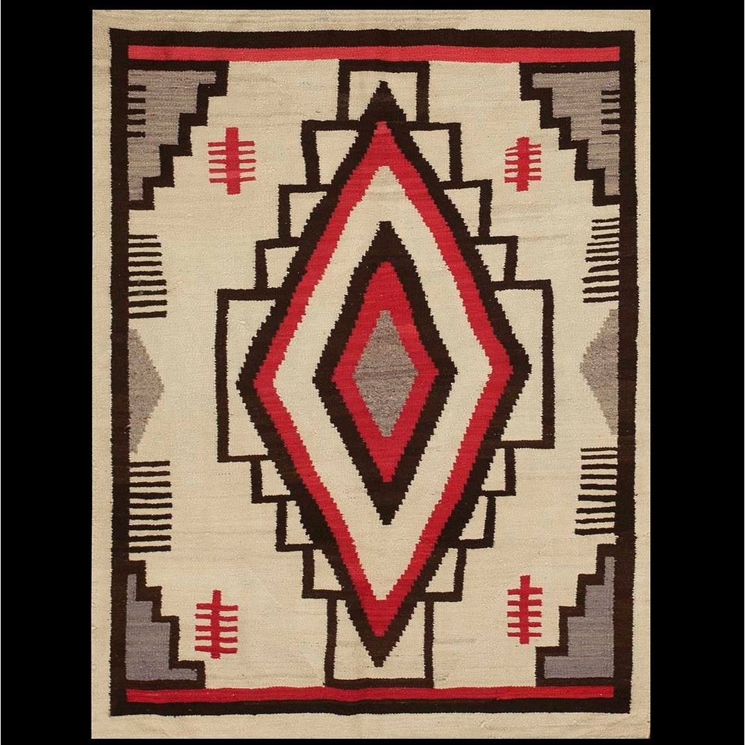 Southwest Navajo Kilim Wool Rug Handwoven Native American Indian Aztec Area Rug