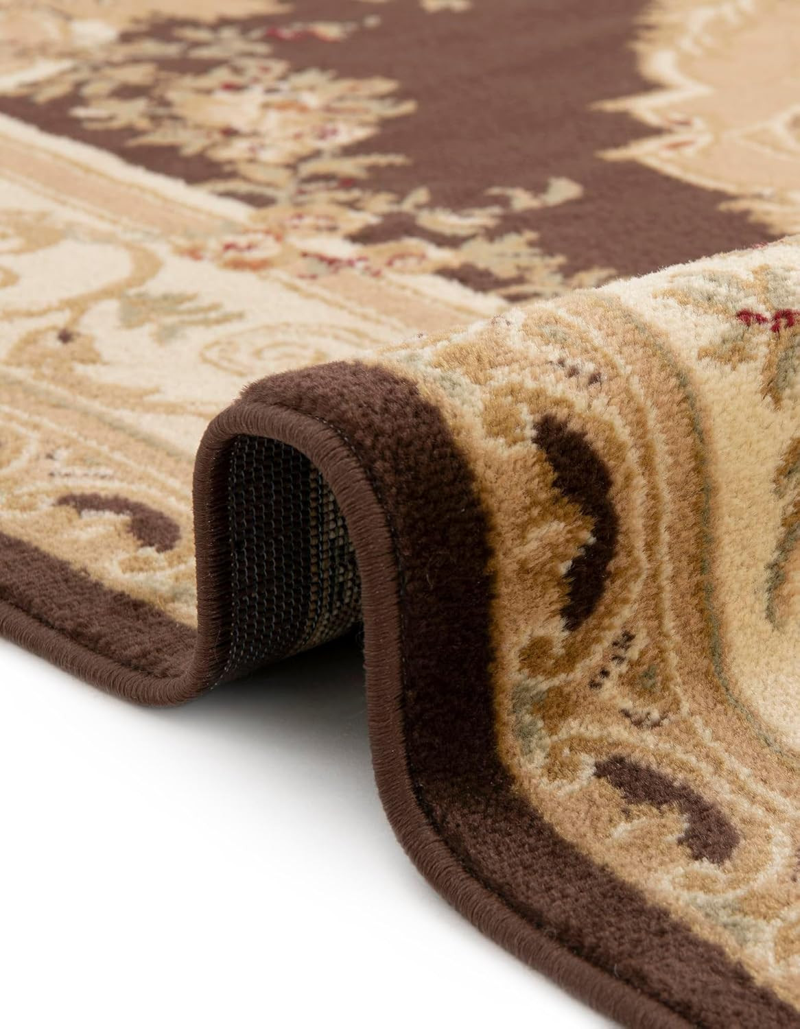 Versailles Collection Henry Runner Rug – Brown/Cream 2’7″ x 10
