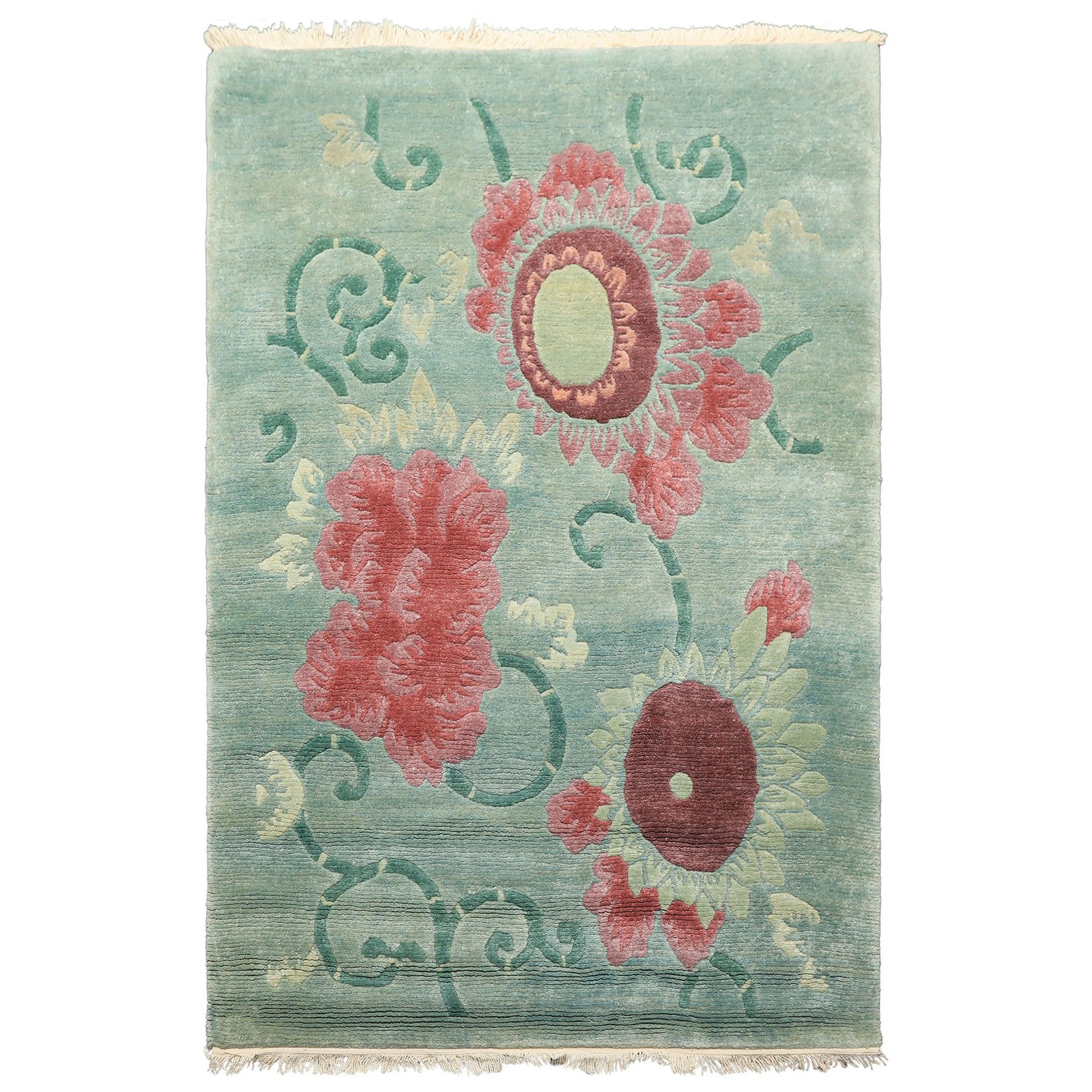 Michaelian & Kohlberg 4×6 Hand Knotted Wool Tibetan Plush Pile Swiss Wash Rug
