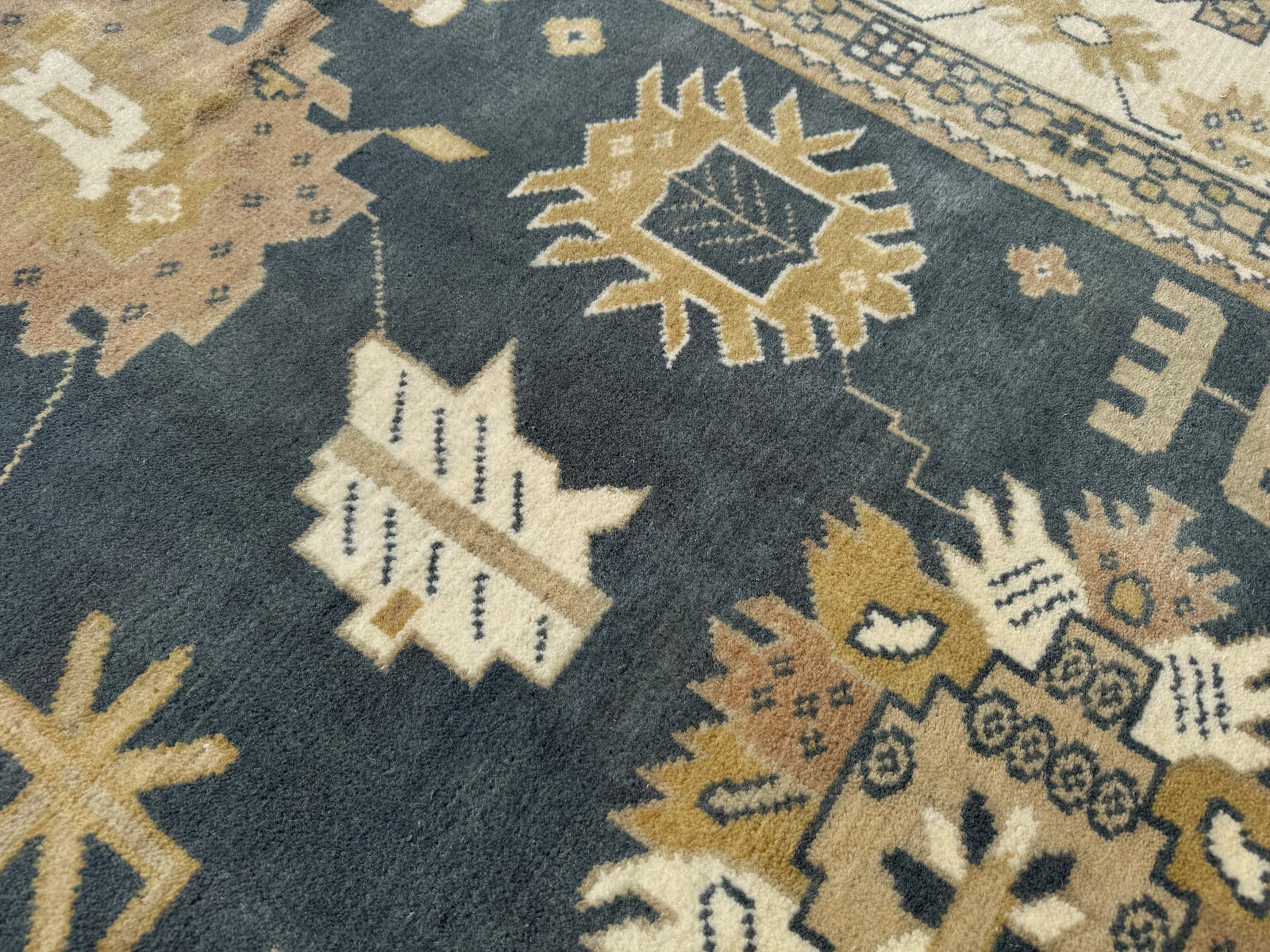 10×14 NEW HANDMADE BLUE RUG handwoven wool turkish oushak carpet oriental clean