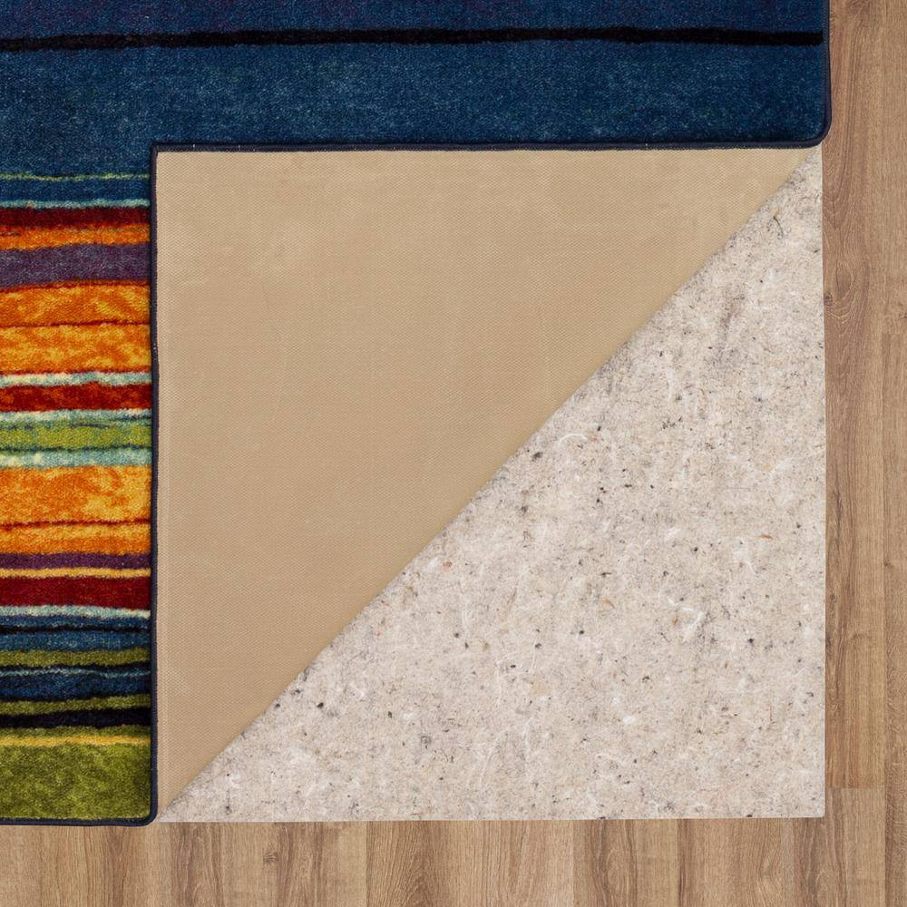 Rainbow Multi 2 Ft. X 3 Ft. Machine Washable Striped Area Rug