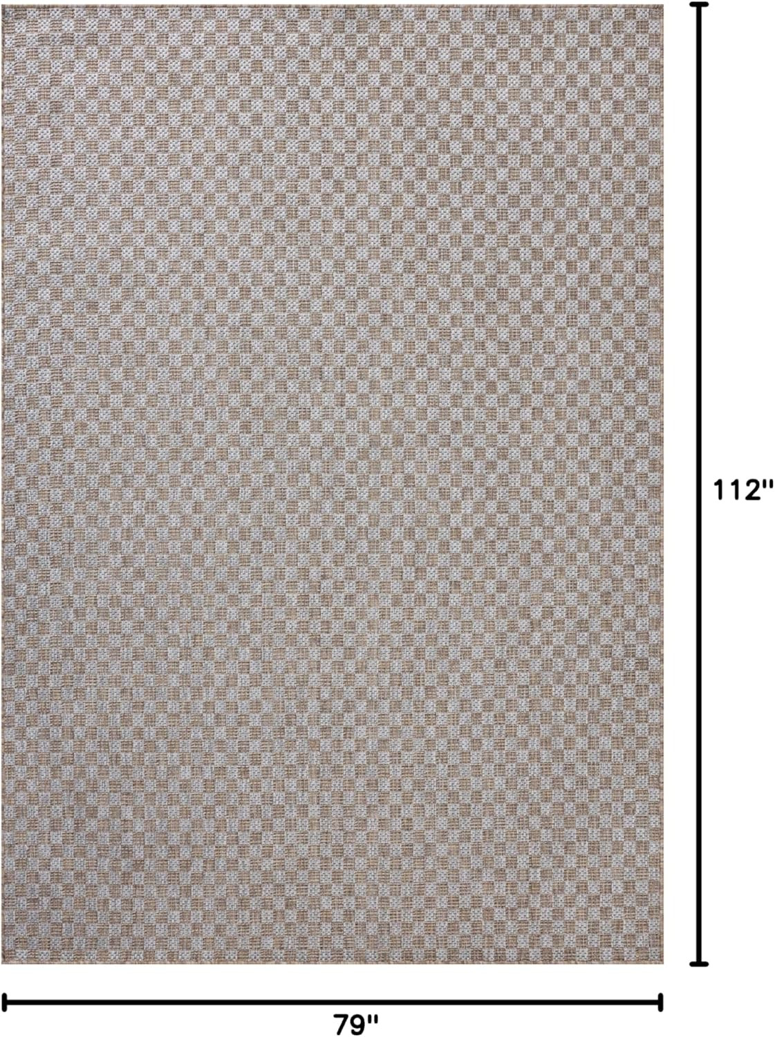 Loloi Topanga Collection Natural/Silver 6’7″ x 9’4″ Indoor/Outdoor Rug