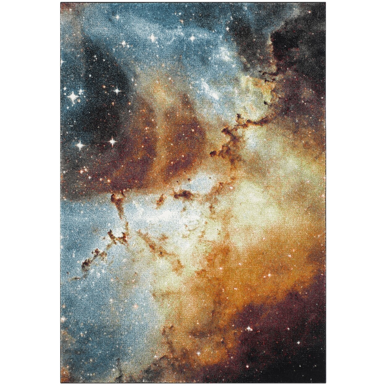 SAFAVIEH Galaxy Collection GAL109D Orange / Multi Rug