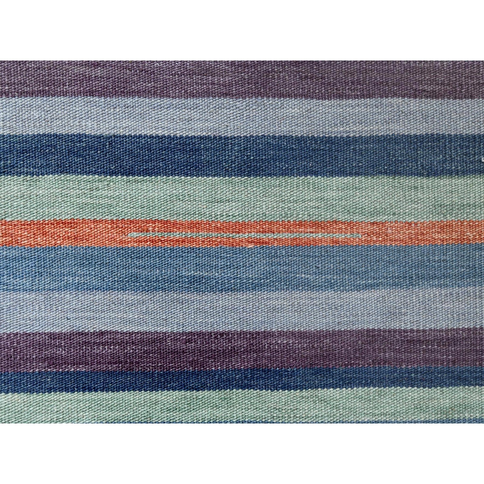 10’4″x14’2″ Flat Weave Kilim Stripe Design Wool Hand Woven Over Size Rug R60097