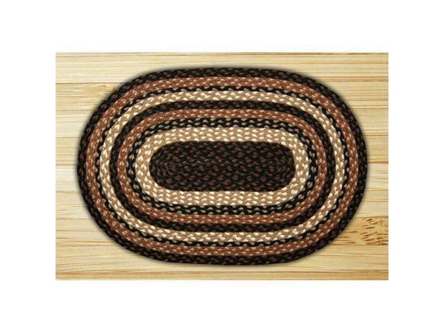 Braided Jute Oval Area Rug. Earth Rugs. BROWN/TAN/IVORY. 11 Sizes
