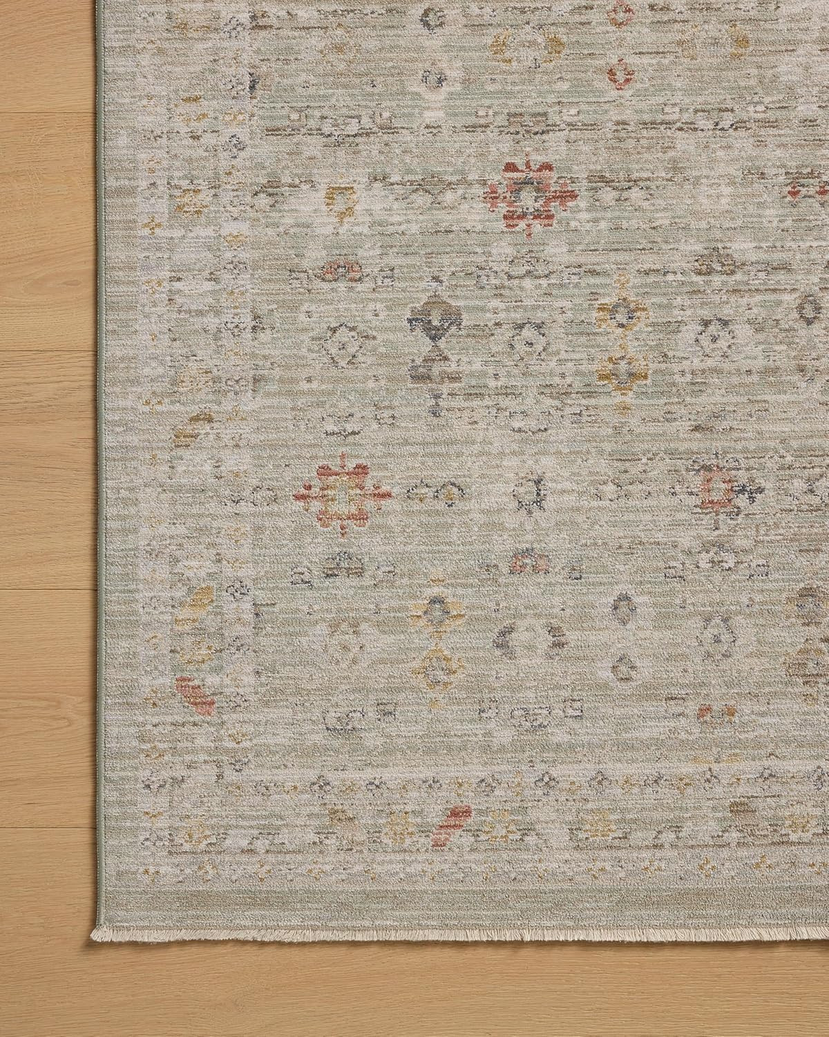 Loloi Chris Loves Julia Ida Area Rug 7’10” x 10′ Spa/Multi, .19″ Pile Height