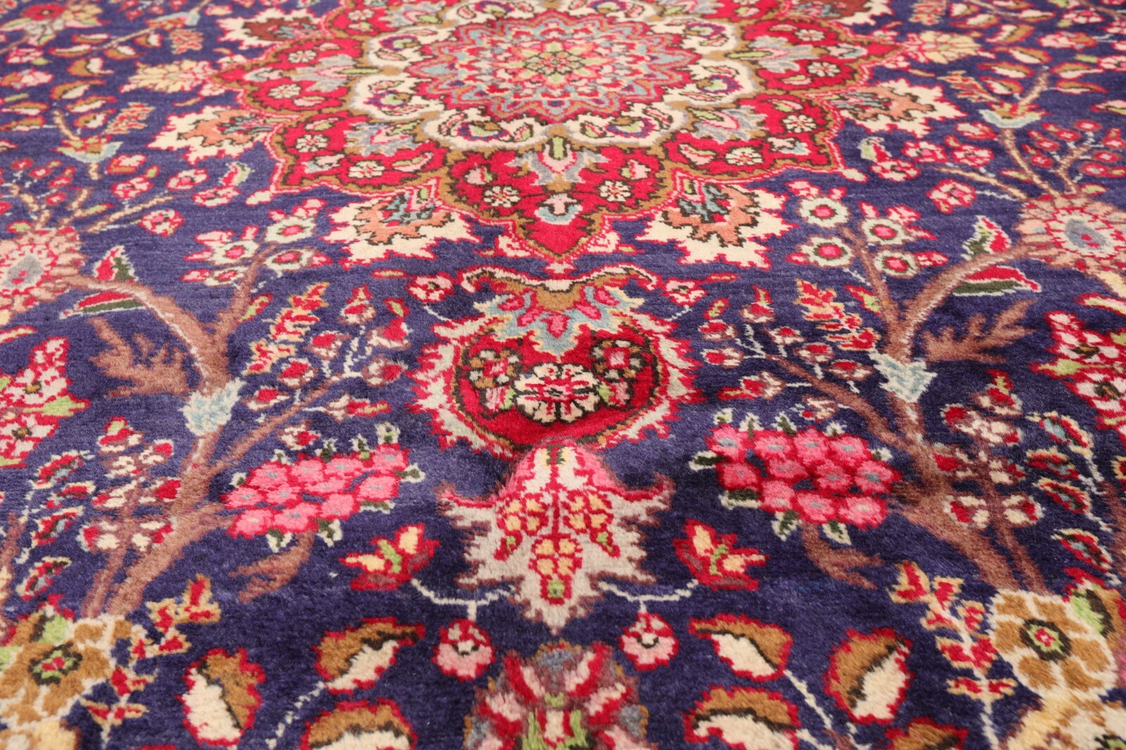 6’6” x 9’10” Hand Knotted Wool Tabrizz Oriental Area Rug Royal Blue