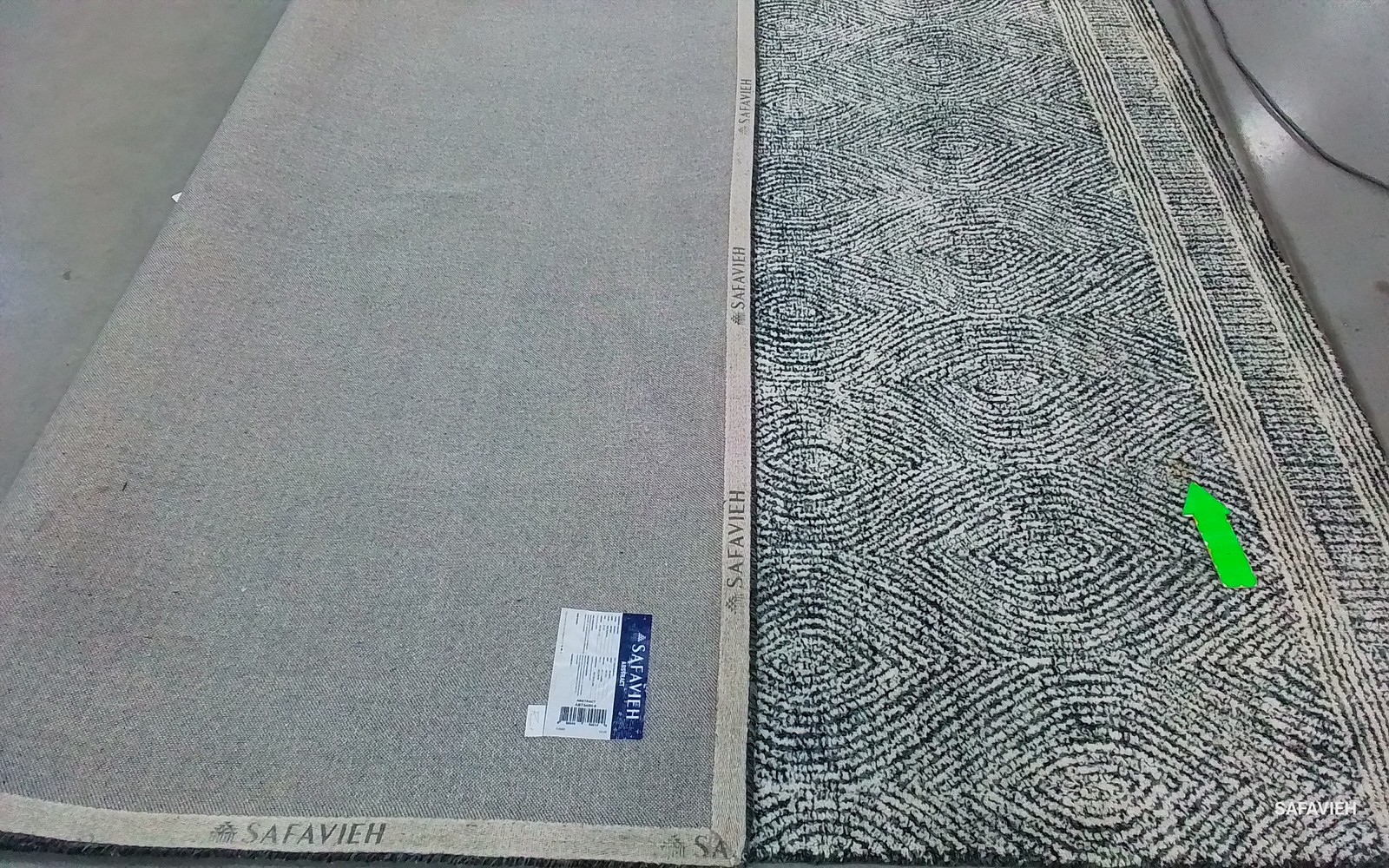IVORY / CHARCOAL 8′-0″ x 10′-0″ Damaged Rug, Reduced Price 1172802818 ABT340H-8