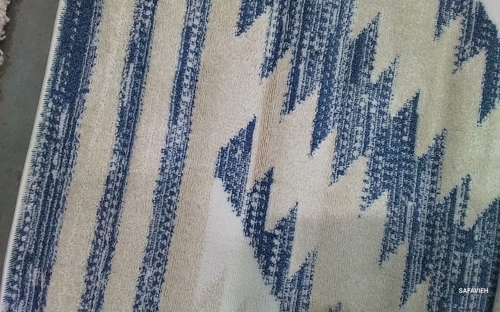 IVORY / BLUE 8′-0″ x 10′-0″ Back Stain Rug, Reduced Price 1172792382 ALM737M-8