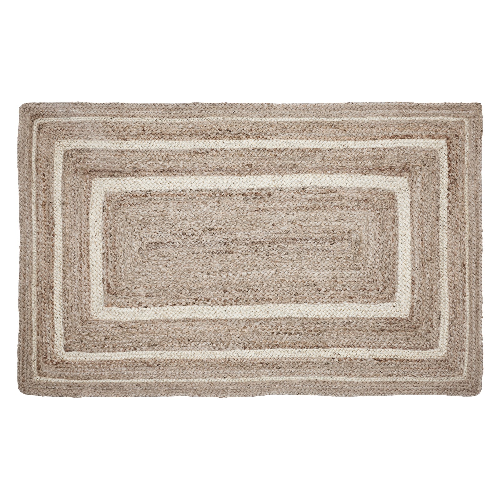 Accent Rug Natural & Creme Jute Farmhouse 27×48 Rect No Slip Floor VHC Brands
