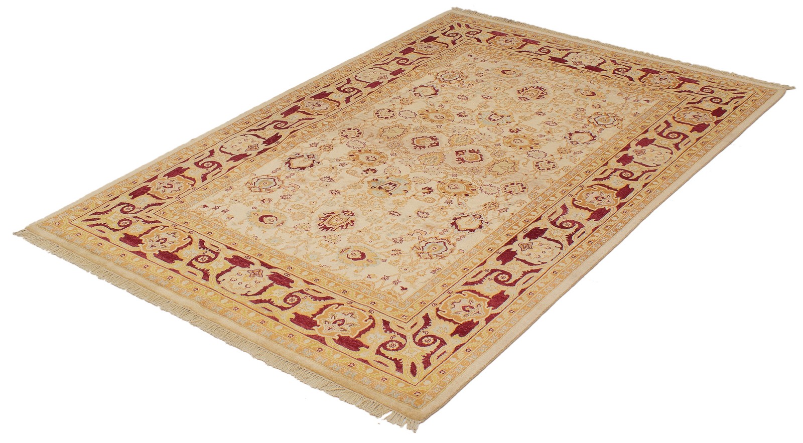 Traditional Hand-knotted Carpet 6’1″ x 9’4″ Wool Oriental Area Rug