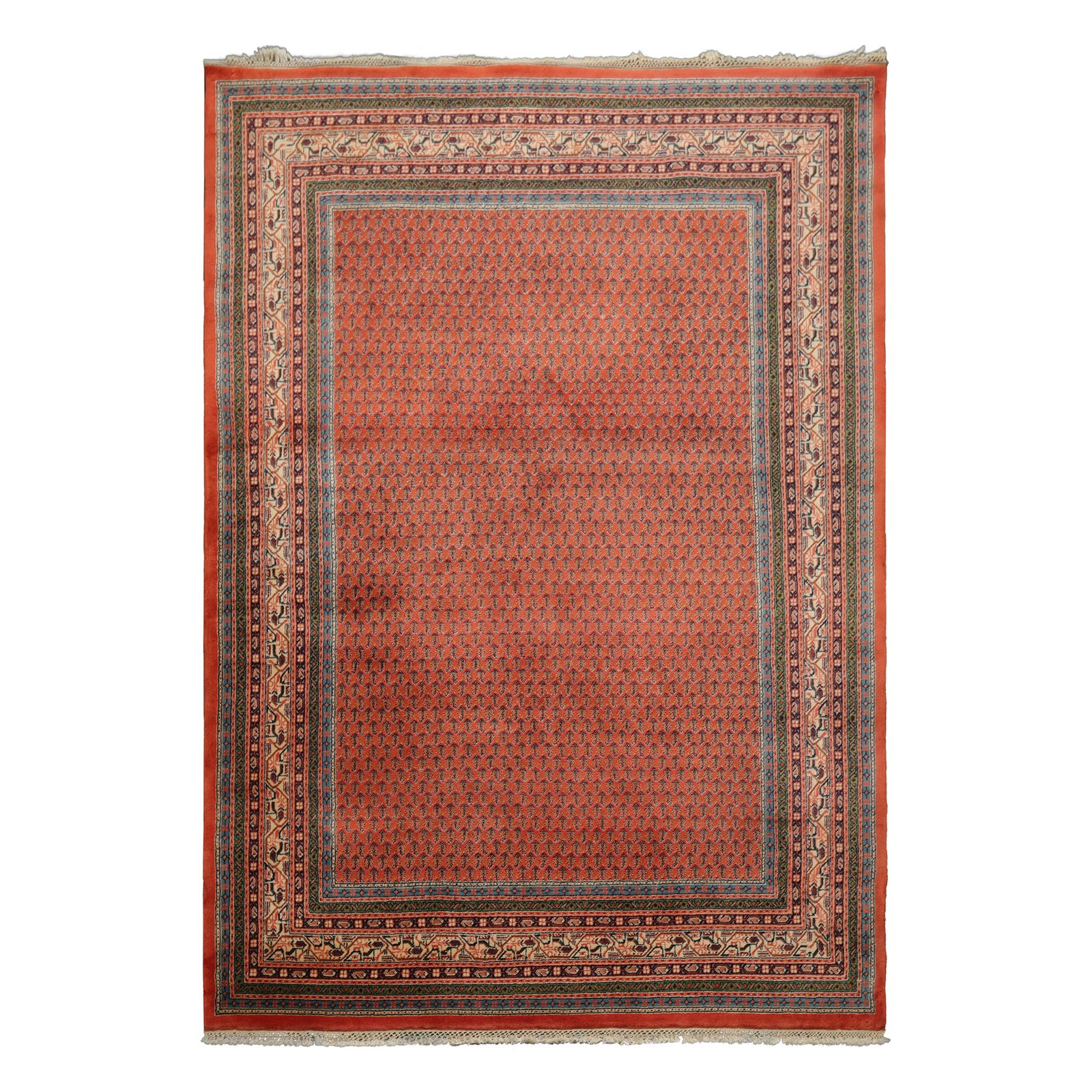 Pande Cameron 6×9 Hand Knotted New Zealand Wool Orange Serabund Silky Sheen Rug