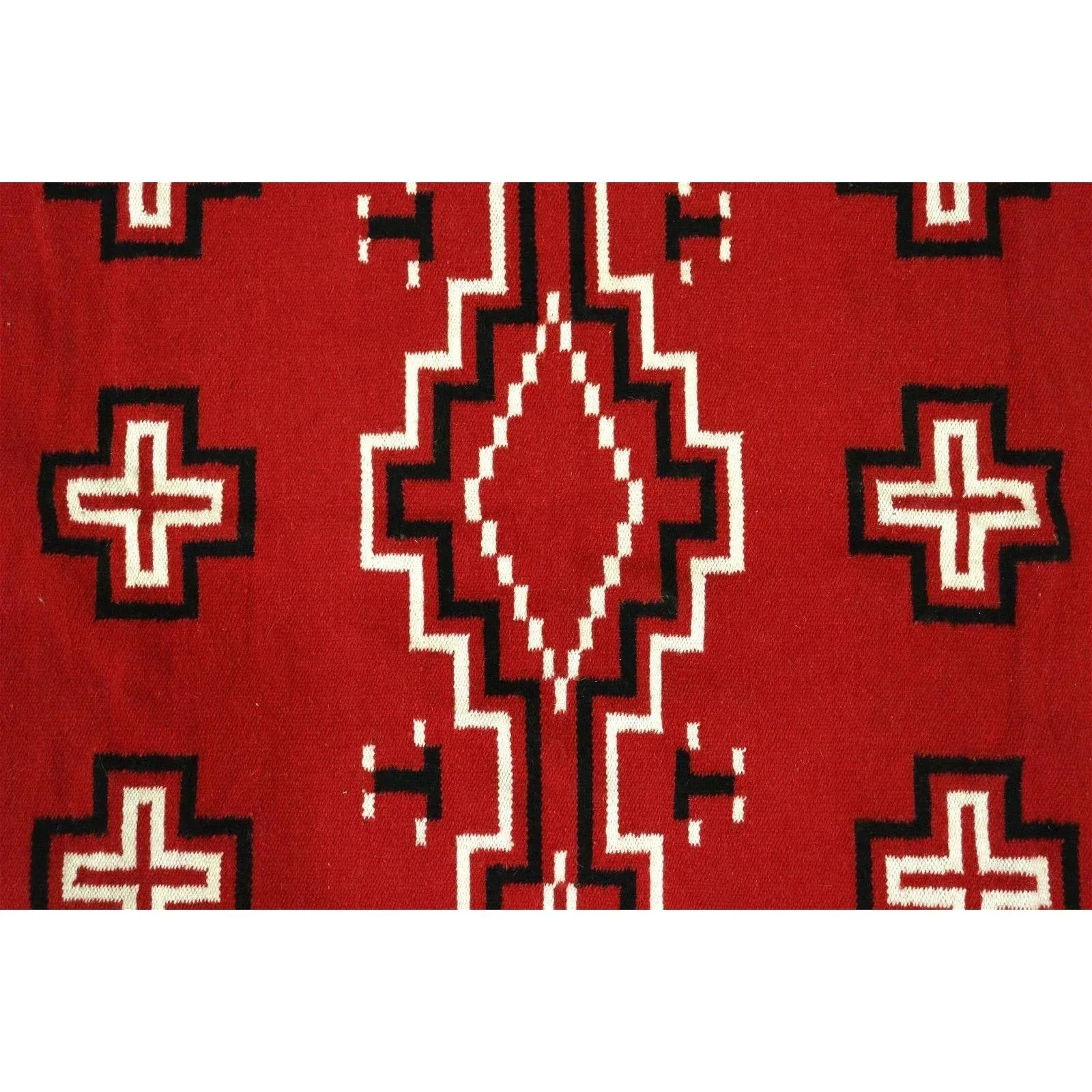 4×6 Ft Red Navajo Wool Kilim Rug Native American style Southwest Aztec Area Rug