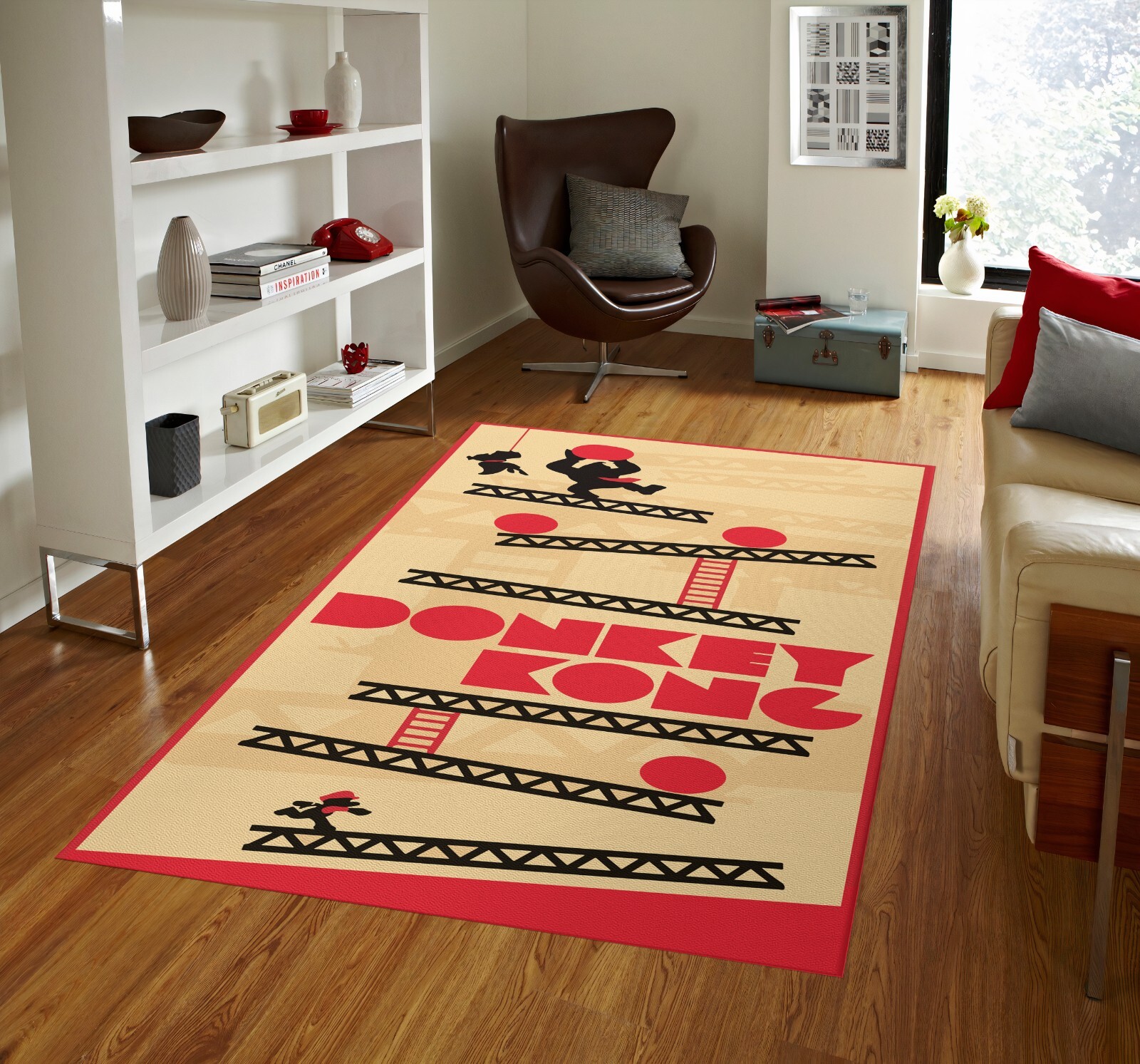 Arcade rug, game rug, game room rug, arcade room rug, gamer rug