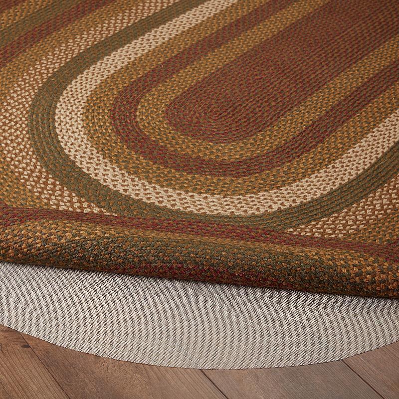 Tea Cabin Charcoal Area Oval 24″ x 36″. INCLUDES Rug Pad. VHC Brands.
