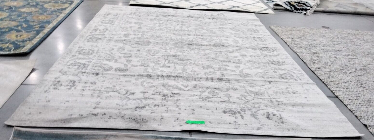 SILVER / IVORY 10′ X 14′ Stained Rug, Reduced Price 1172736759 MAD603G-10