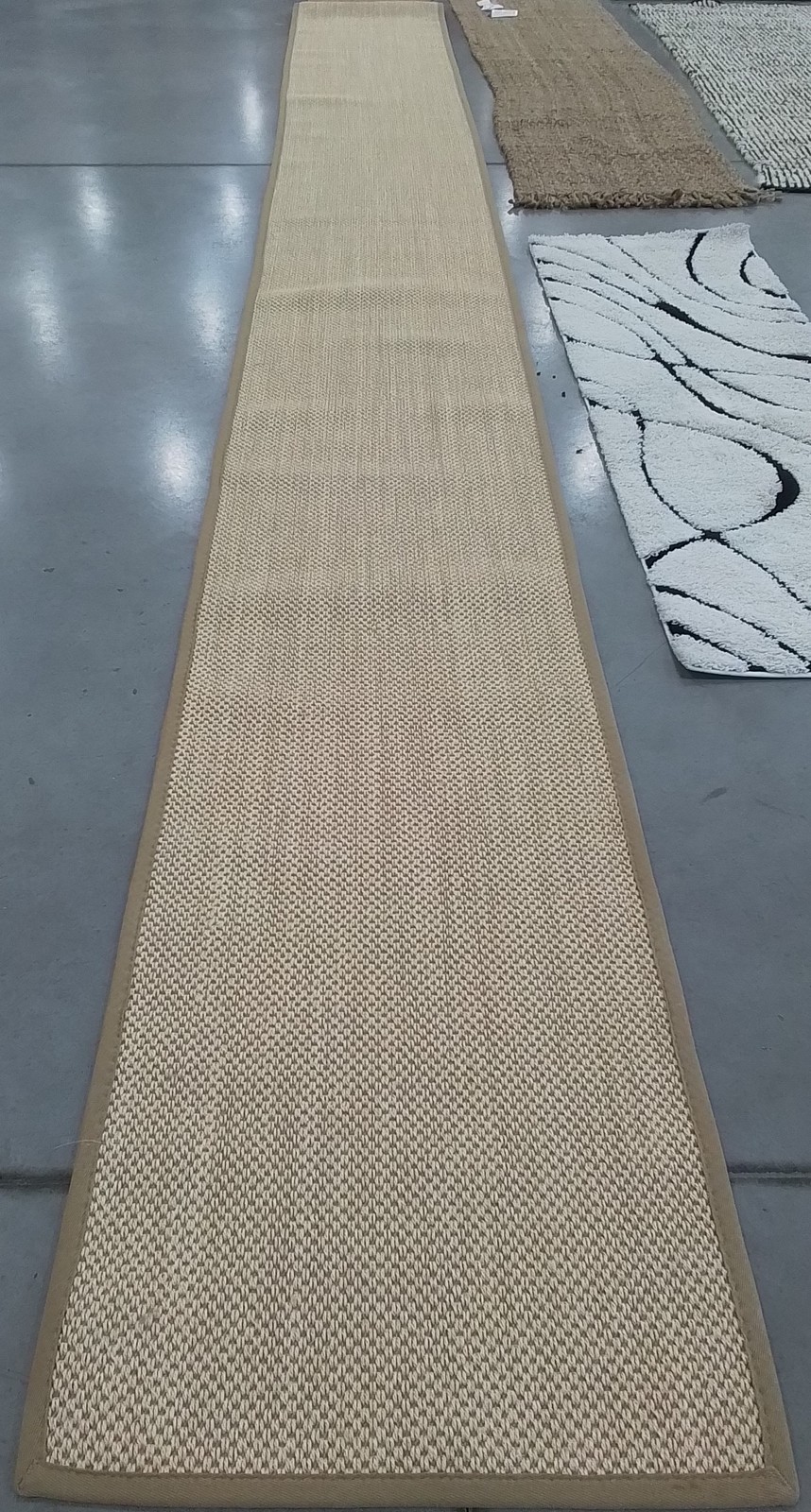 MAIZE / LINEN 2′-6″ x 22′-0″ Back Stain Rug, Reduced Price 1172789368 NF141B-222