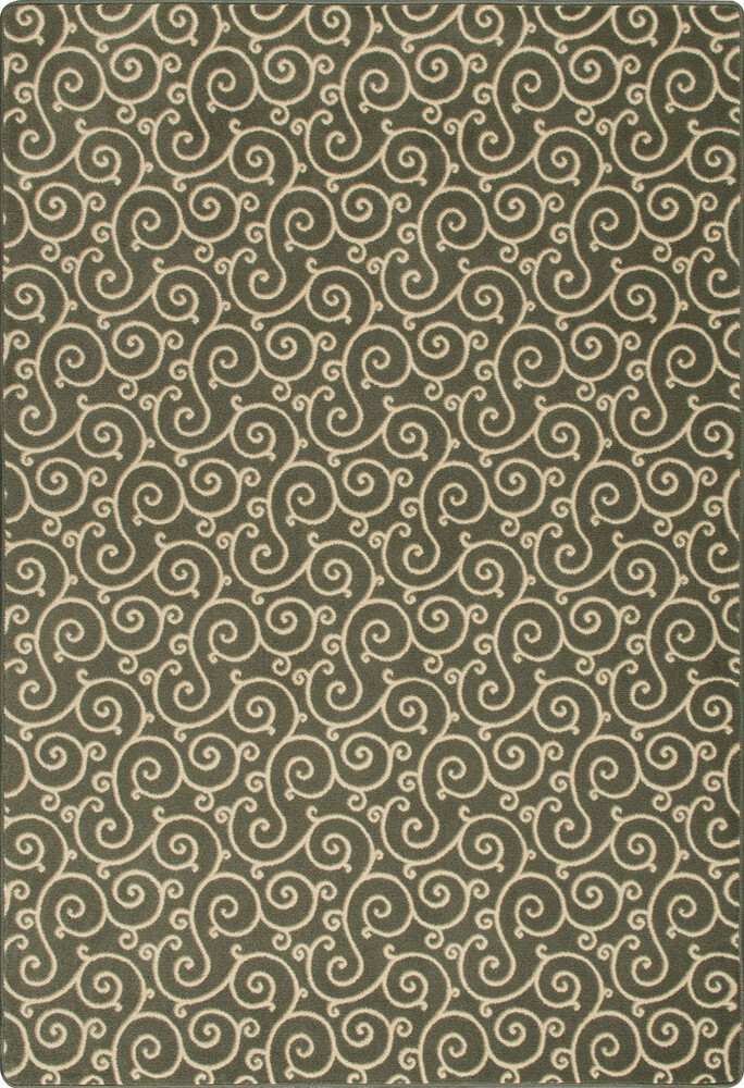Milliken Ivy Curves Scrolls Curls Swirls Contemporary Area Rug All-Over Lyrical