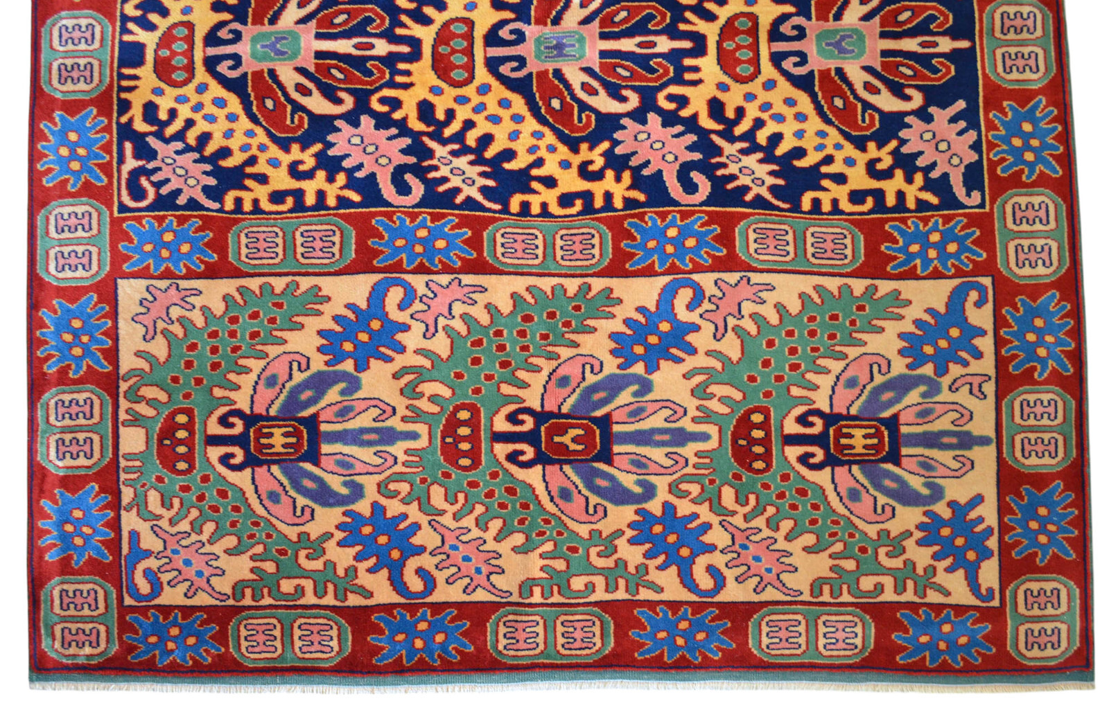 6×8 Ft Rug Area Rug Handmade Colorful Turkish Rug NEW actual: 6′3″ x 7′8″