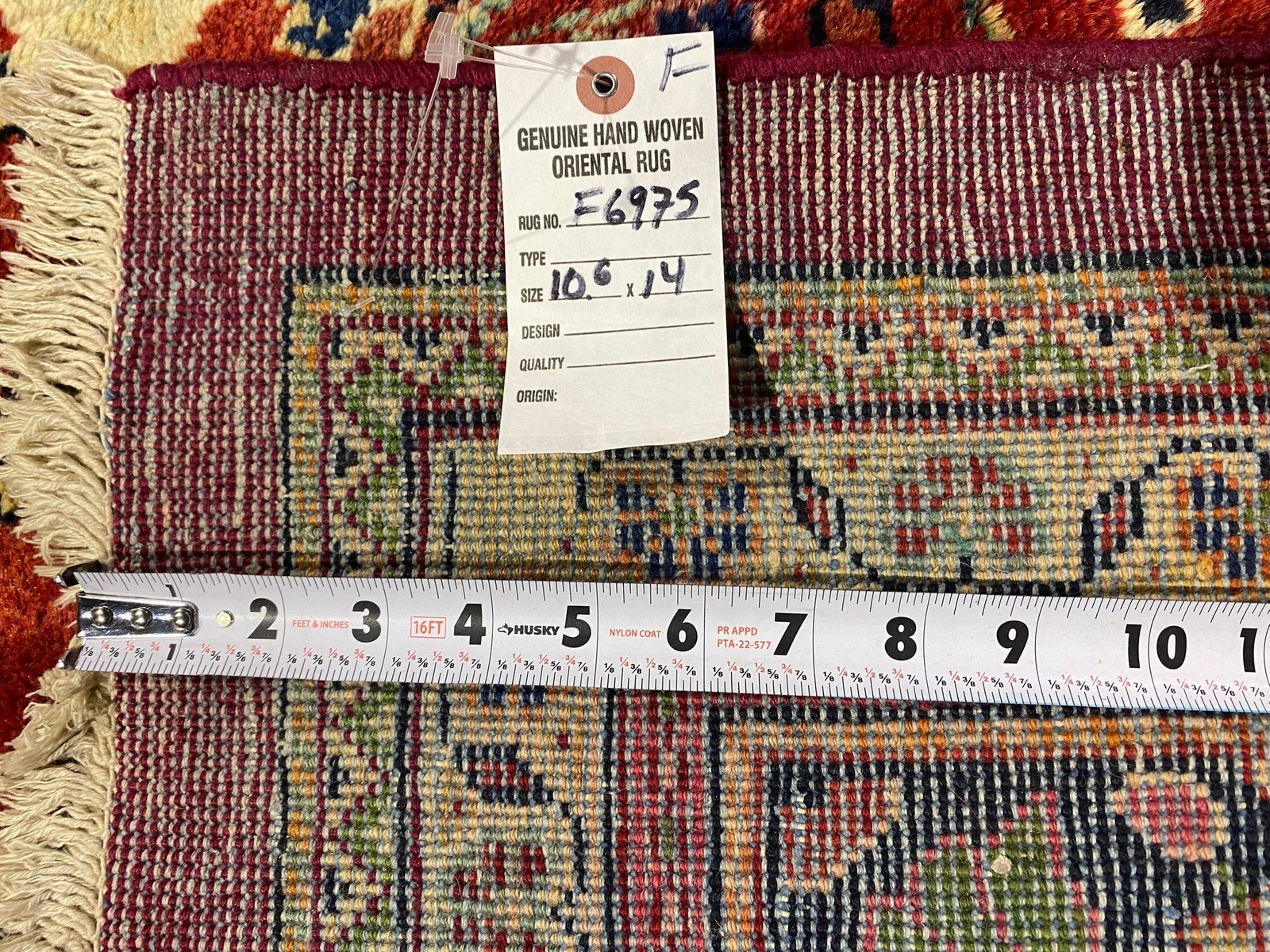 10.6 x 14 Irran Vintage Traditional Pre Owned Old Perrsian Rug #F-6975