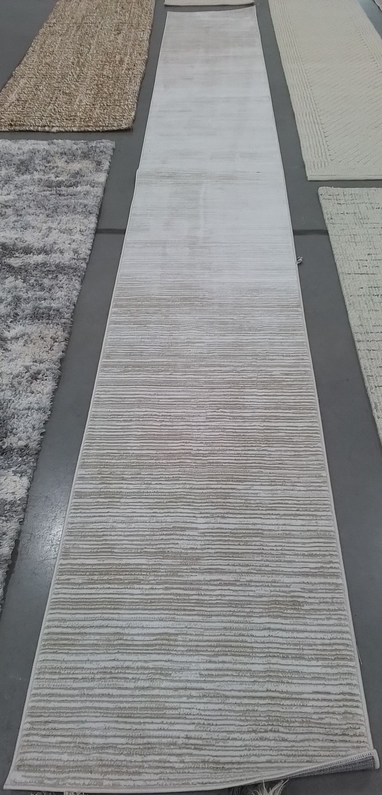 IVORY 2′-2″ x 16′-0″ Back Stain Rug, Reduced Price 1172808656 VSN606J-216