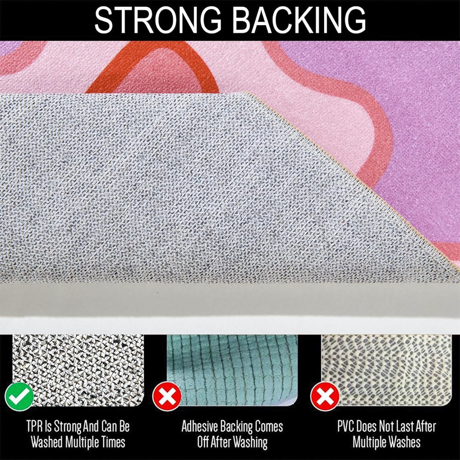 Colorful Abstract 5×7 Flatweave Rug – Washable Funky Striped Carpet for Any Room