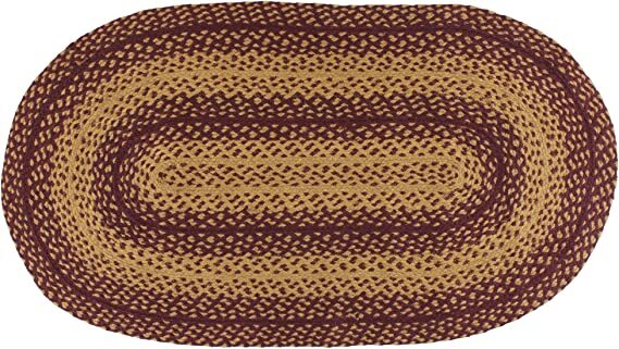 Vintage Star Braided Area Rug By IHF Rugs. Oval & Rectangle. Many Sizes.