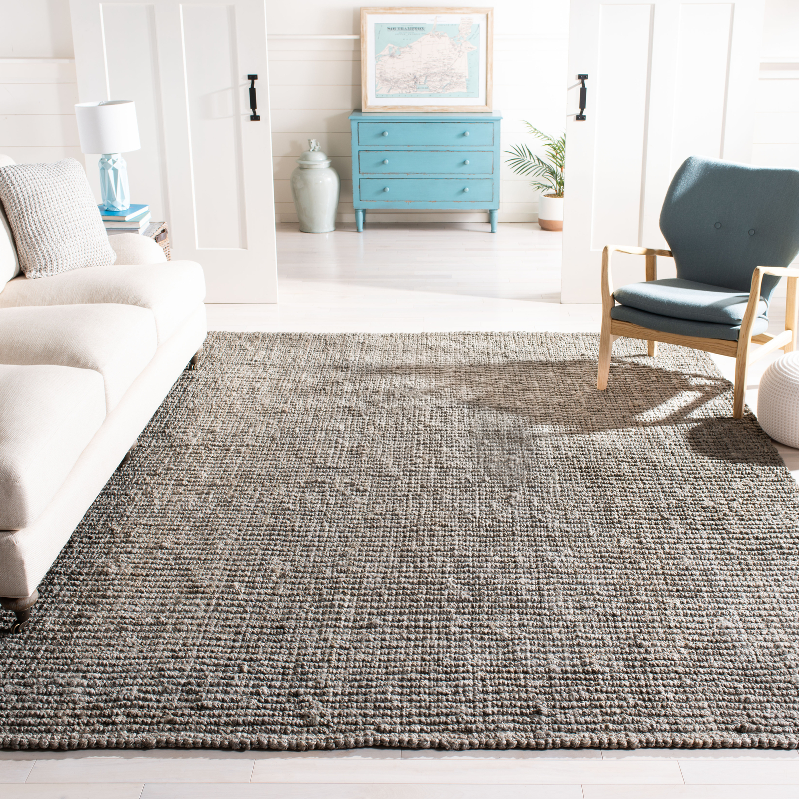 Safavieh Hand Woven Natural Fiber Collection Light Grey Area Rugs – NF447G