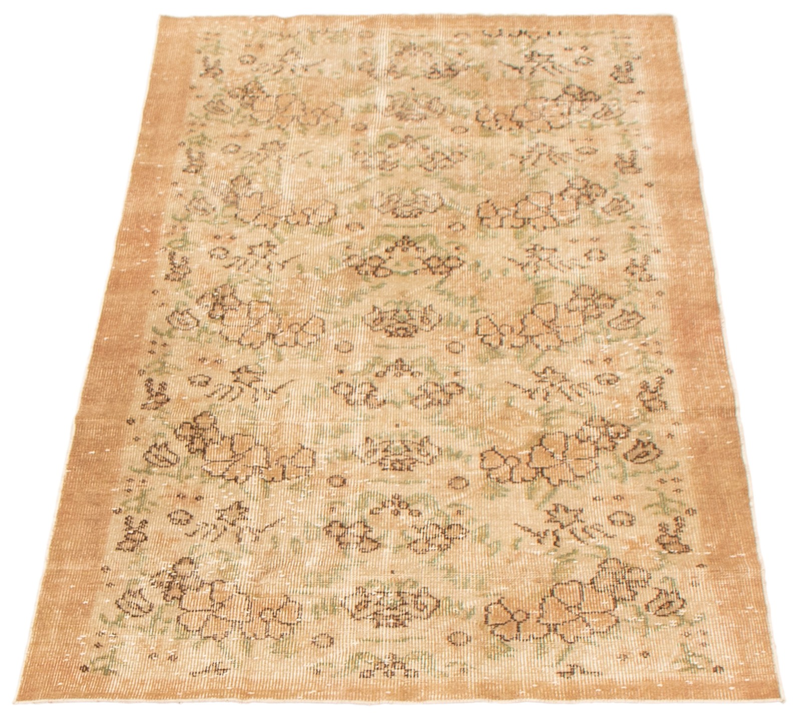 Vintage 3’4″ x 6’3″ Traditional Hand Knotted Vegetable Dye Wool Area Rug