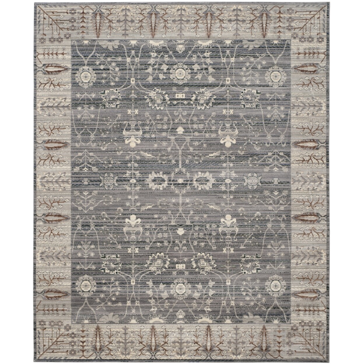 SAFAVIEH Valencia VAL118C Dark Grey / Light Grey Rug