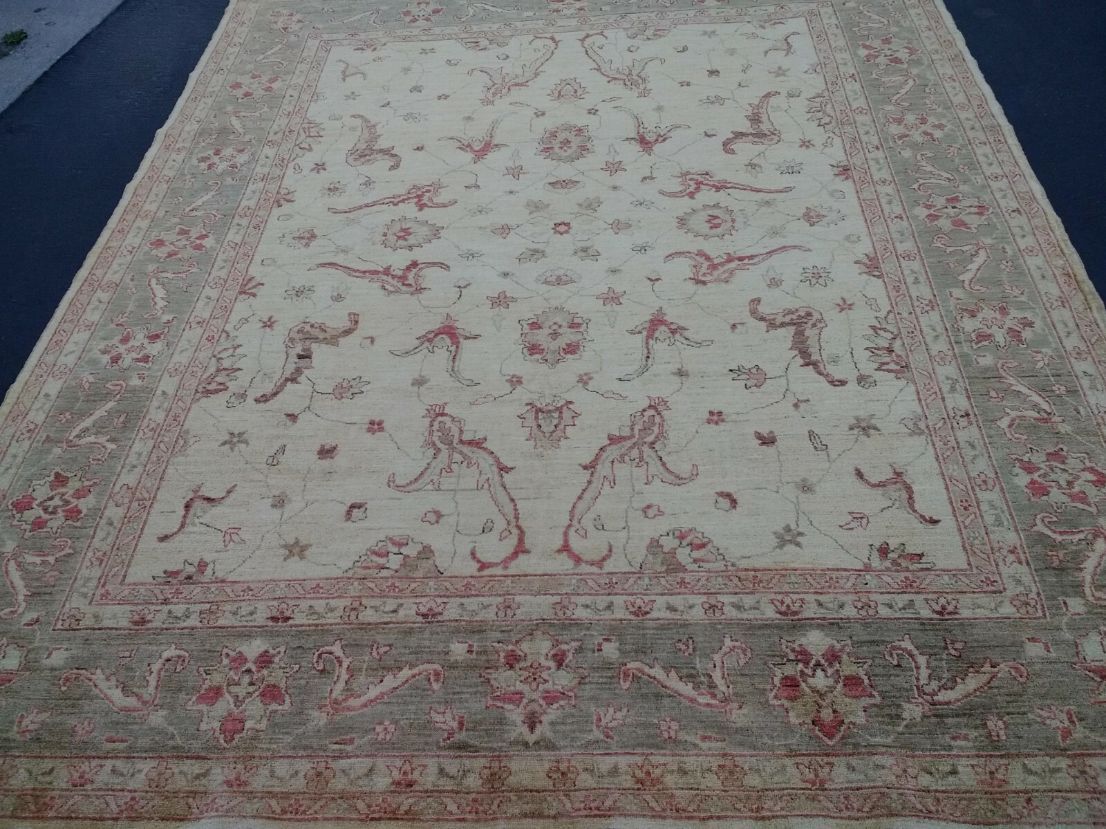 8’1″x9’9″ Pakistani Peshawar Chobi Rug carpet,Handmade,Veg Dye,100% Wool 8×10