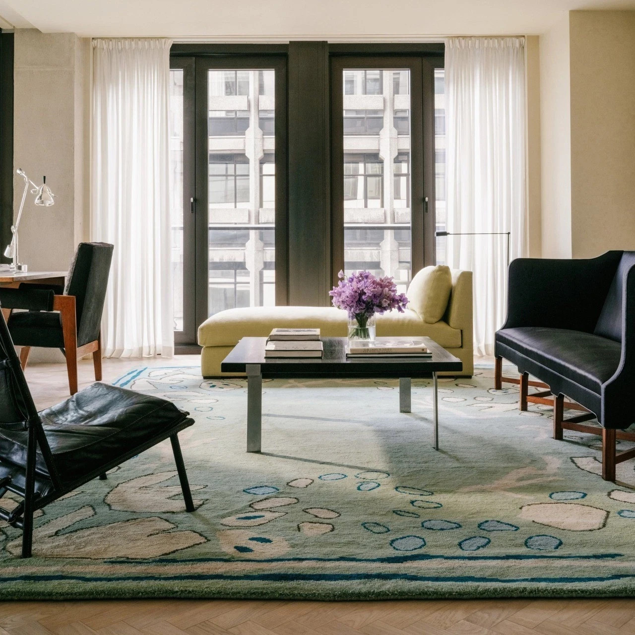 Nordic knots 9×12 ft Modern Handmade Hand-Tufted Wool Area Rug Giverny Green