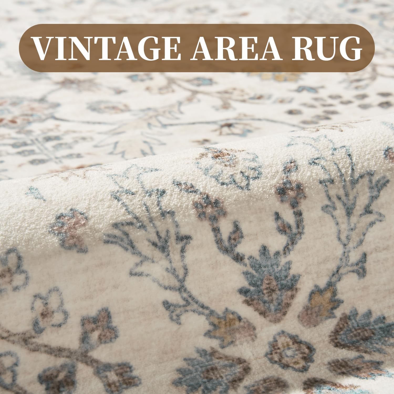 MontVoo-Vintage 2×10 Runner Rug-Soft Beige Washable Runners for Hallways-Non …