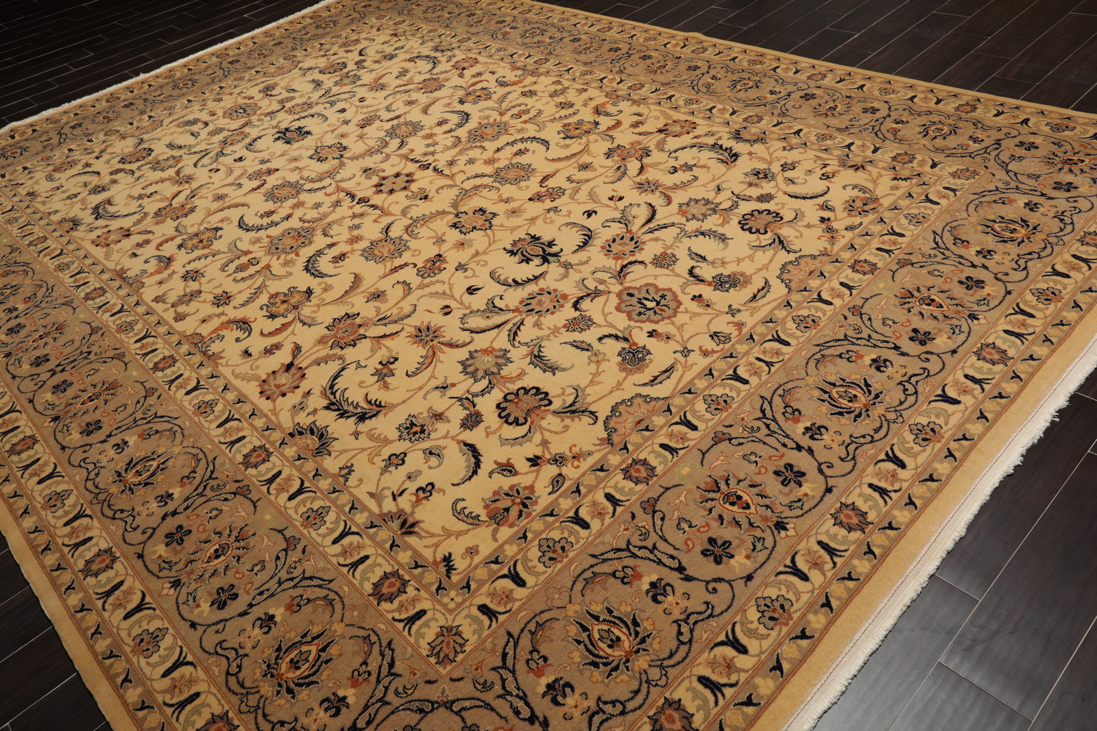 9’11” x 13’5″ Hand Knotted Wool 250 KPSI PakPersian Area Rug Warm Beige