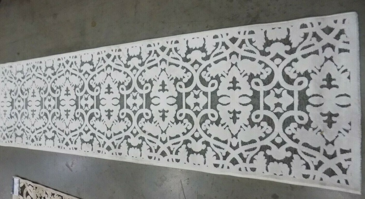IVORY / DARK GREY 2′ X 7′ Stained Rug Reduced Price 1172568296 PARB636C-27
